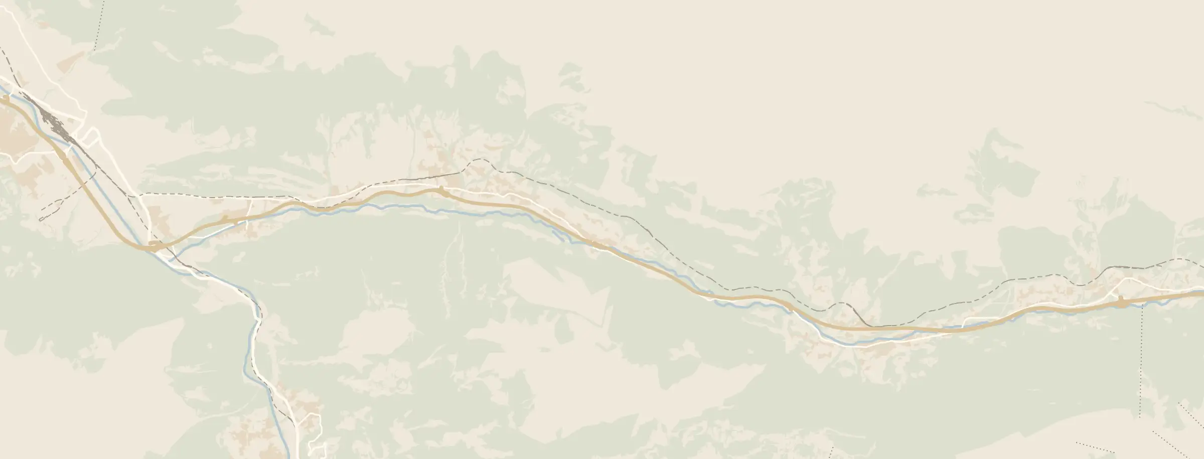 Karte des Klostertals von Bludenz bis Wald am Arlberg mit dem Rössle in Innerbraz